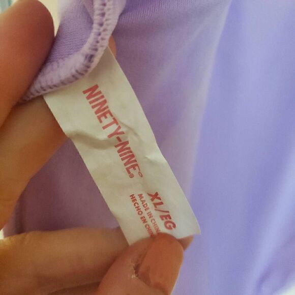 Ninety-Nine Lavender Ribbed Scoop Swimsuit XL - Picture 7 of 7